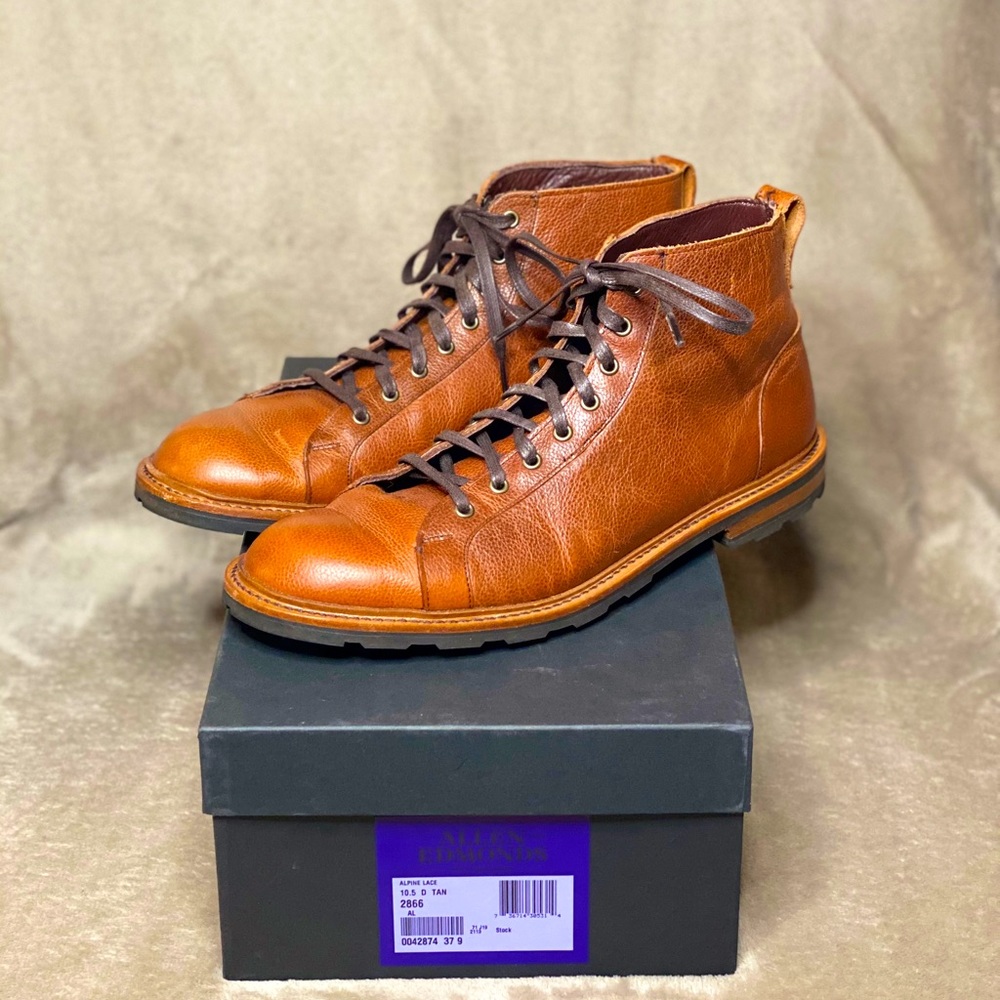 Allen Edmonds Alpine Lace-to-Toe Boot, Tan, 10.5